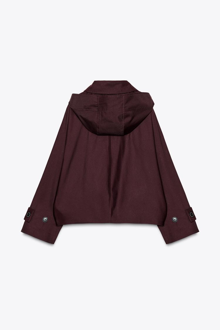 HOODED TRENCH COAT