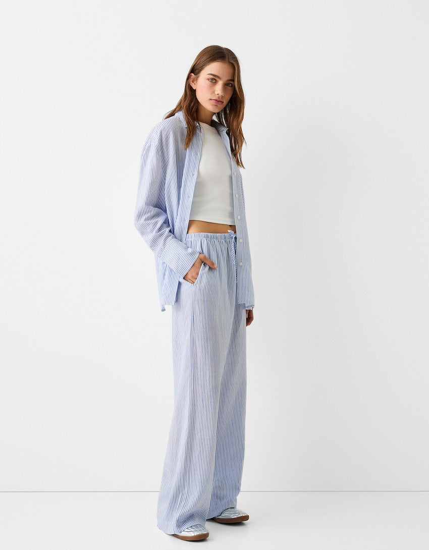 STRIPED OVERSIZED TROUSERS