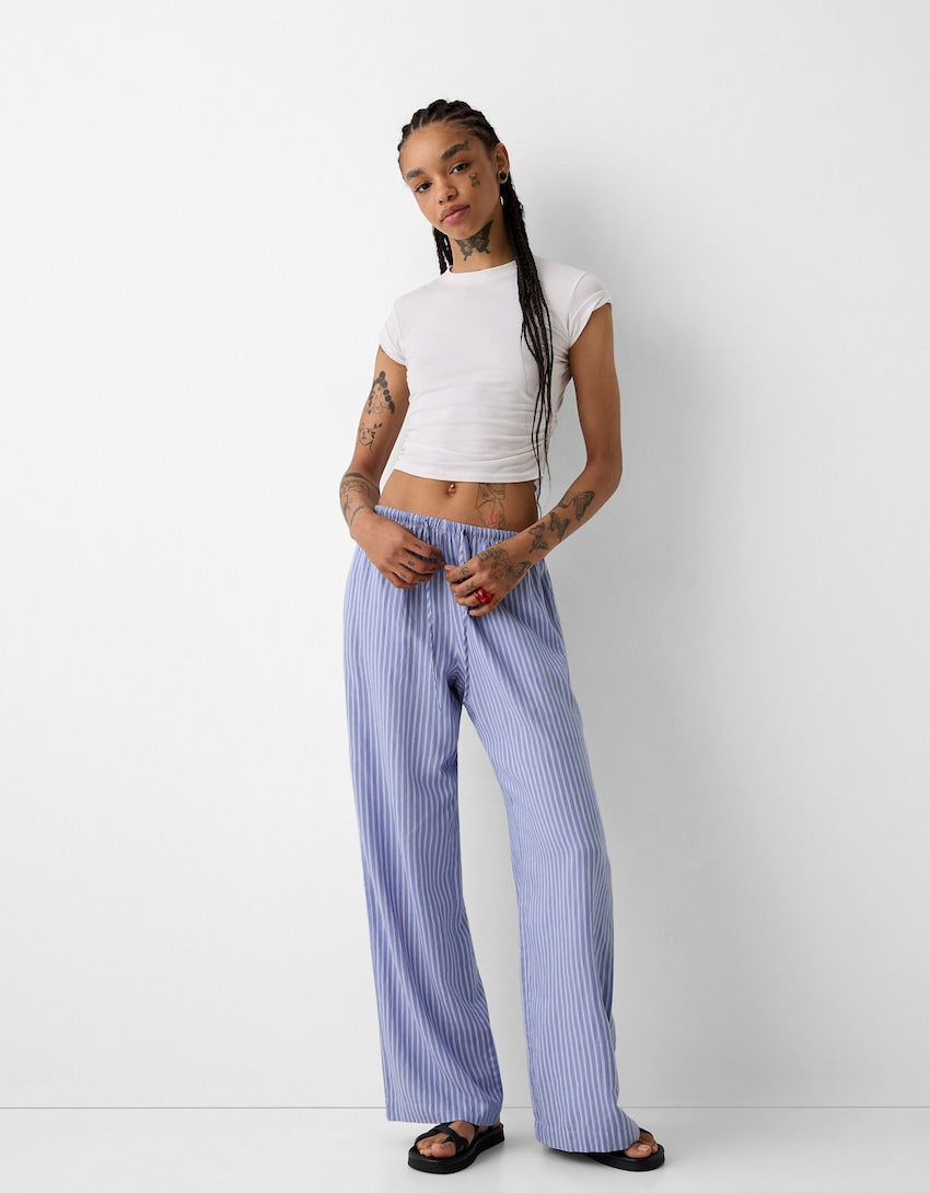 STRIPED OVERSIZED TROUSERS