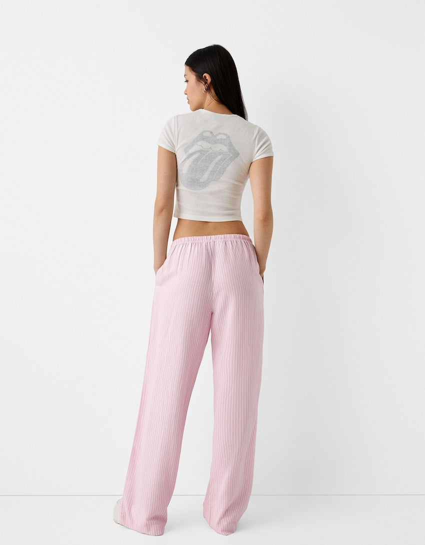 STRIPED OVERSIZED TROUSERS