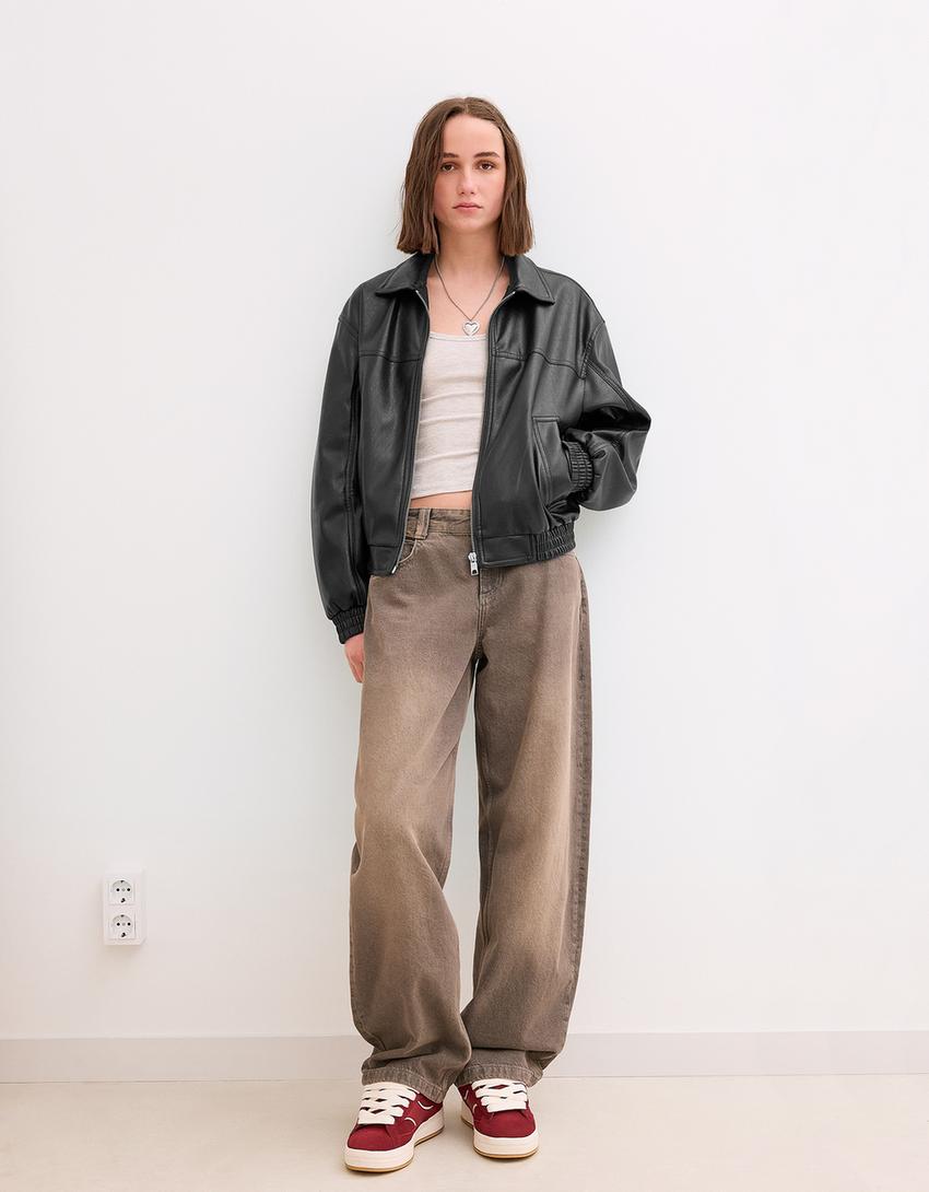 OVERSIZED LEATHER JACKET