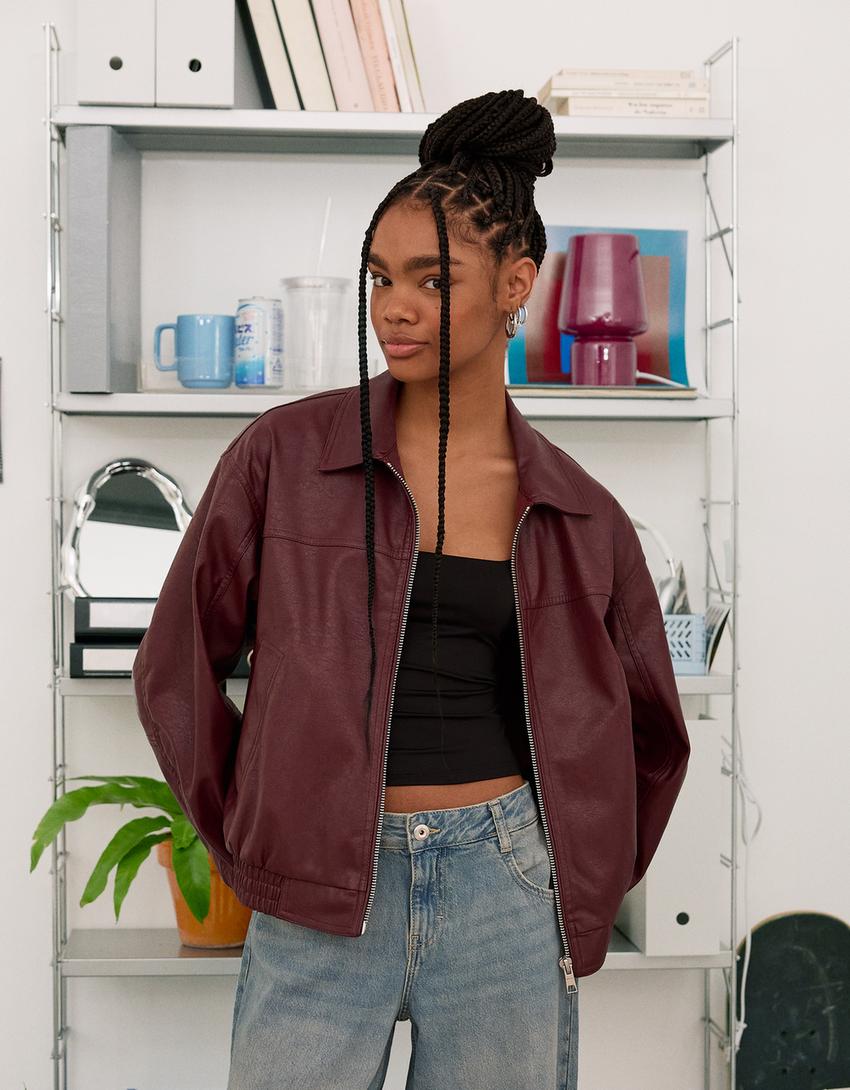 OVERSIZED LEATHER JACKET