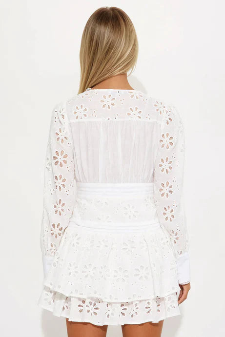 EYELET DRESS