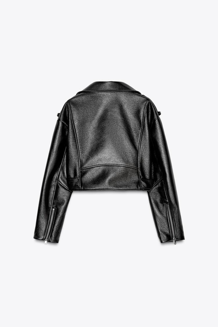 GLANSENDE BIKERJAKKE