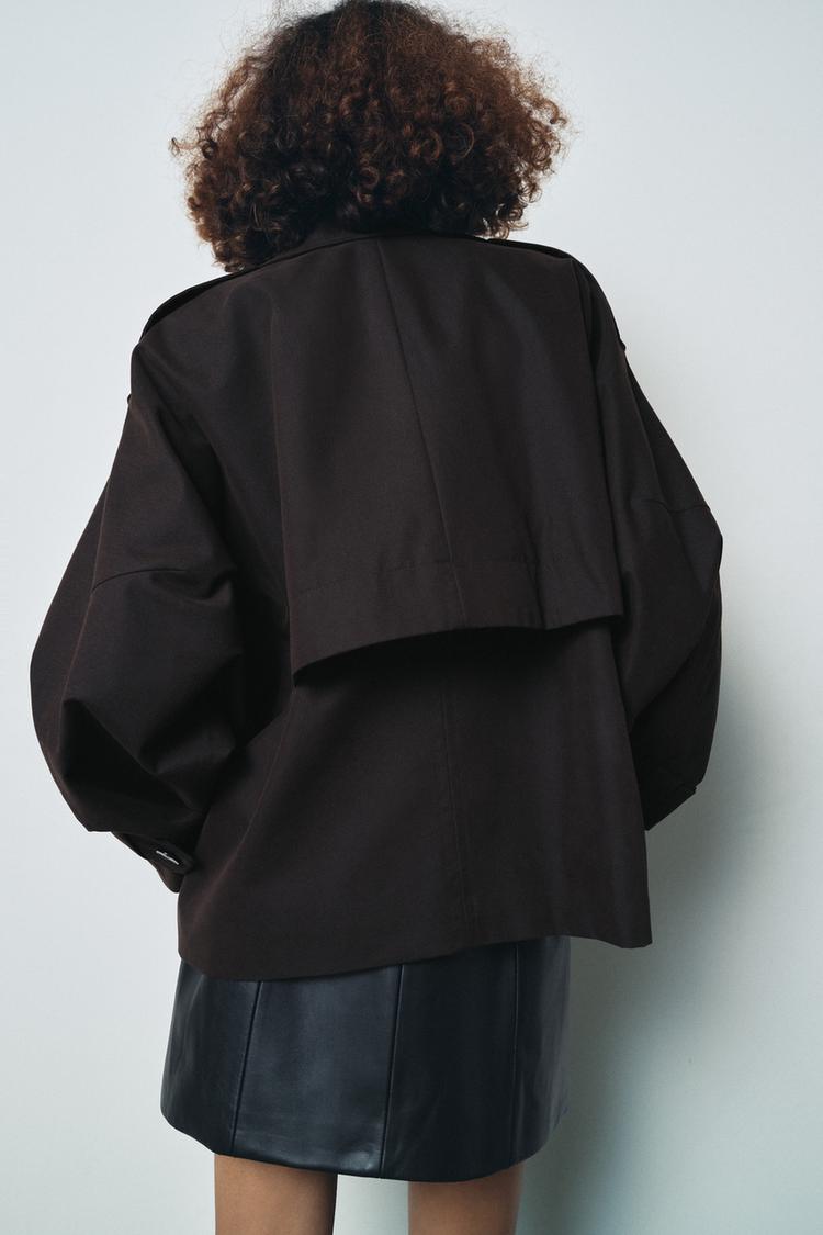 SHORT CHOCOLATE TRENCH