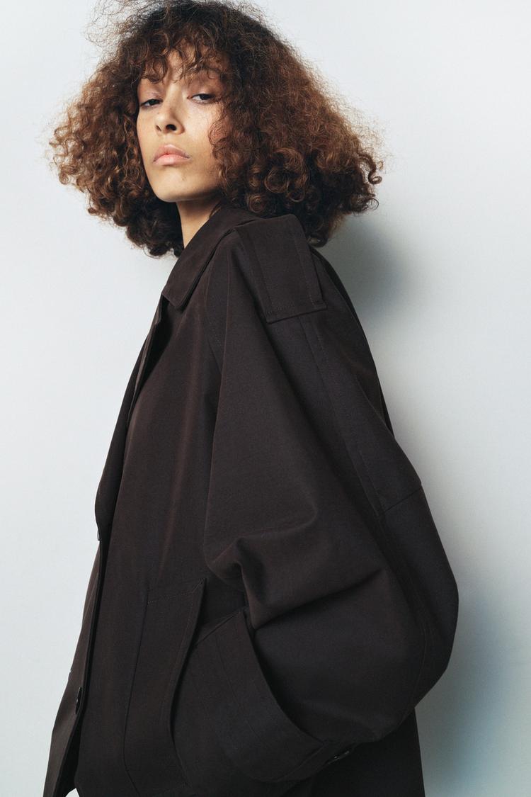 SHORT CHOCOLATE TRENCH