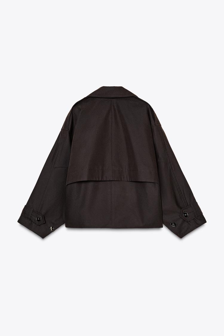 SHORT CHOCOLATE TRENCH