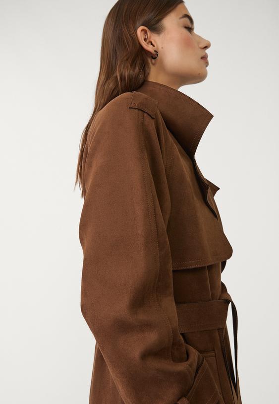 SUEDE TRENCH COAT