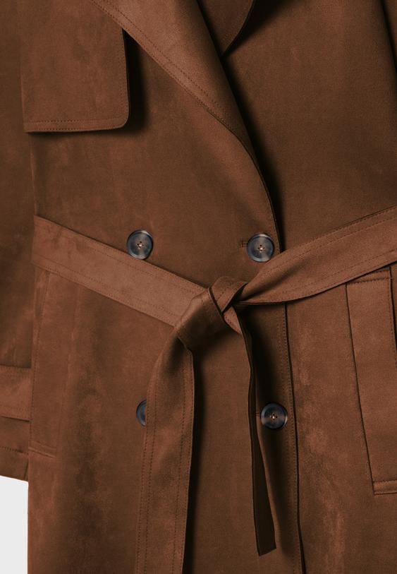 SUEDE TRENCH COAT