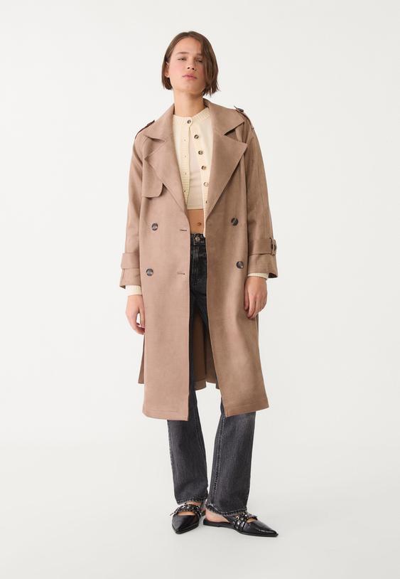 SUEDE TRENCH COAT