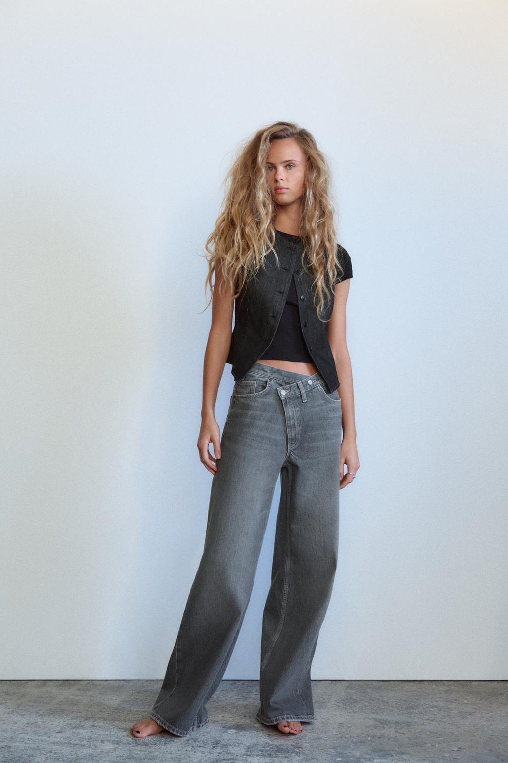 HIGH-WAIST WIDE LEG JEANS