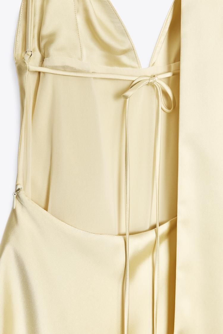 FOULARD SATIN MAXI DRESS