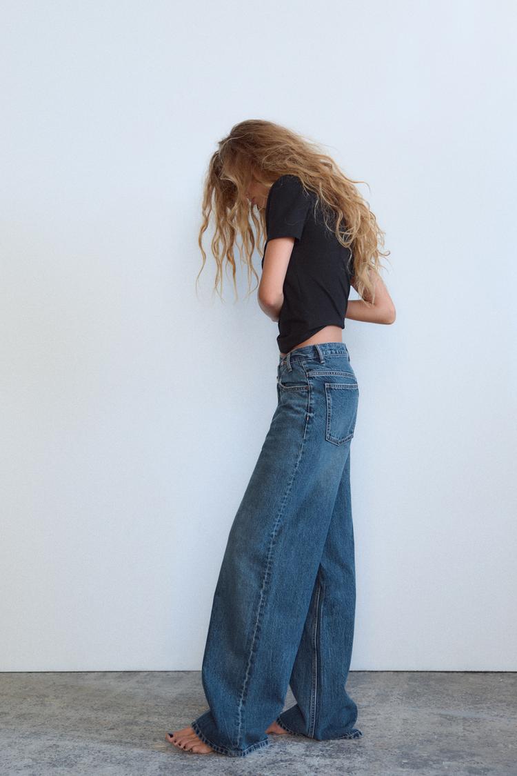 HIGH-WAIST WIDE LEG JEANS