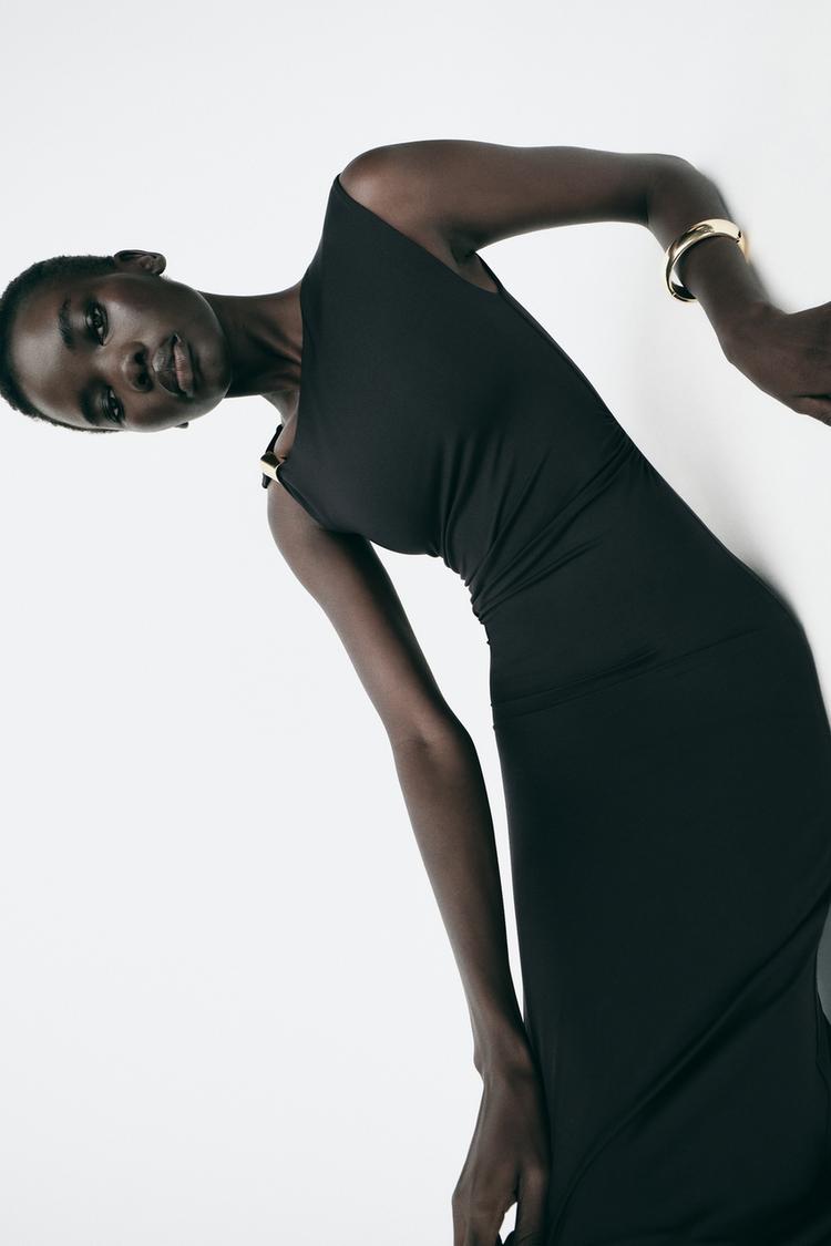 METALLIC MOTIF DRESS