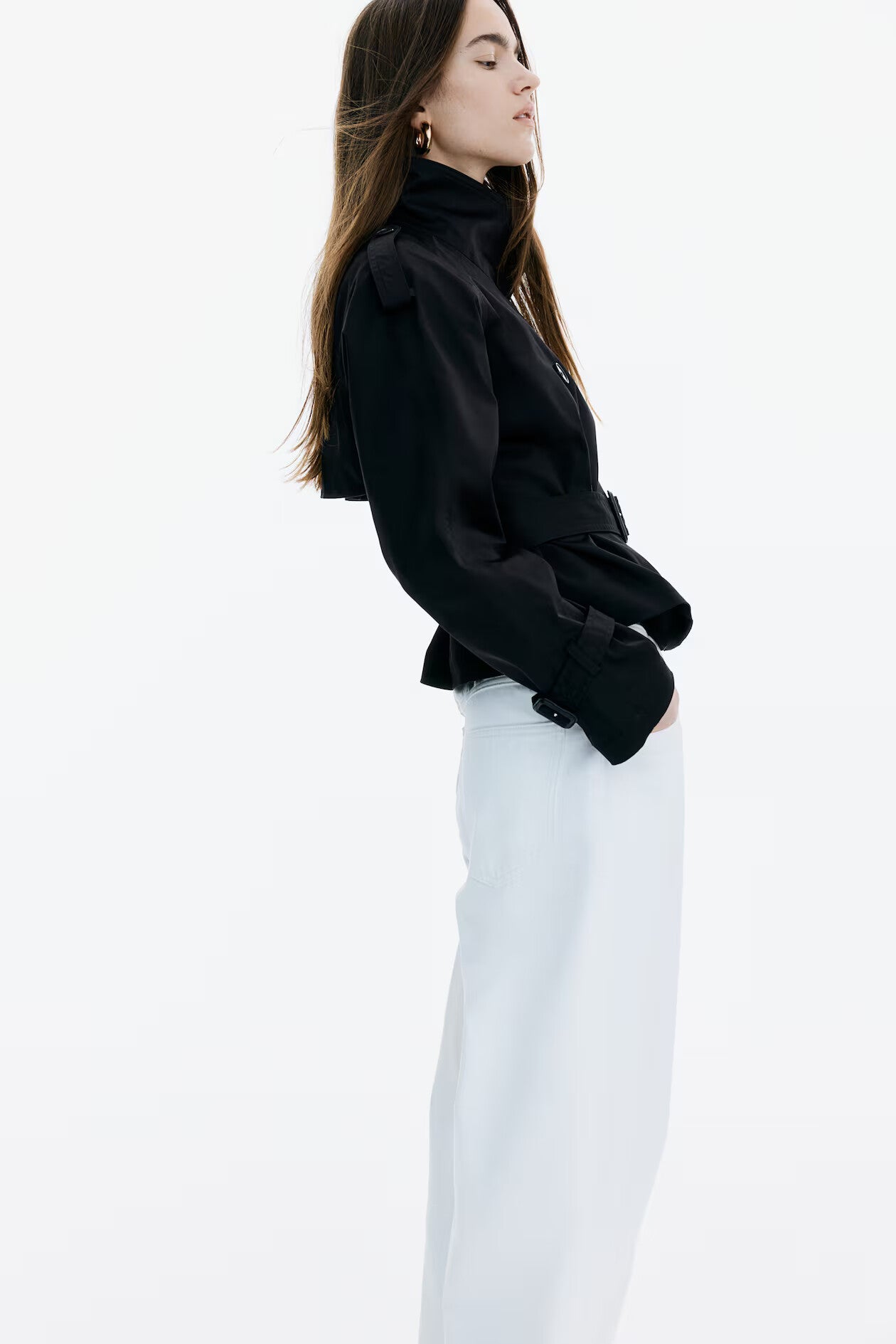 BUTTONED TRENCH COAT