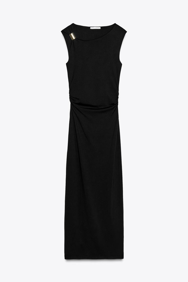 METALLIC MOTIF DRESS