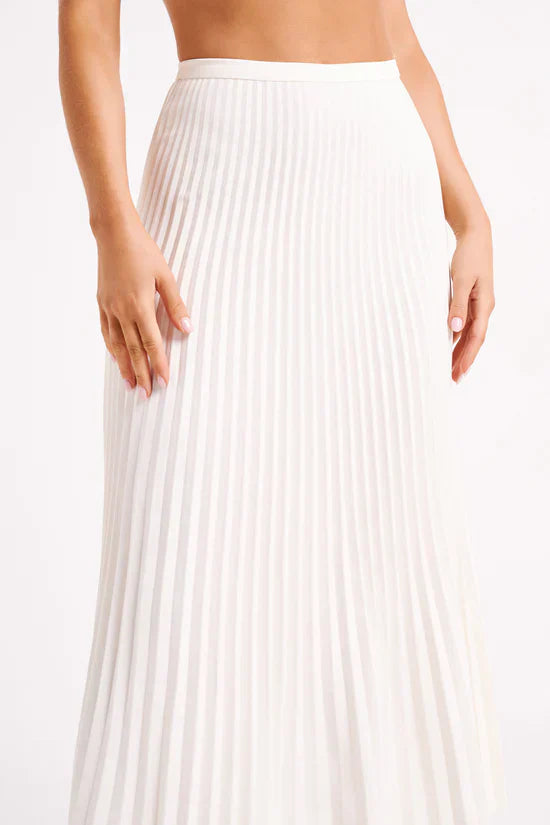 PLEATED MIDI SKIRT