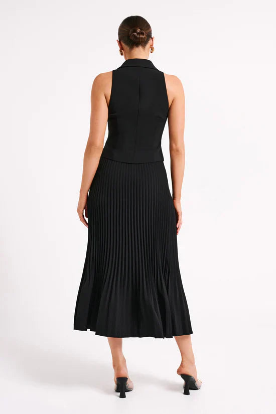 PLEATED MIDI SKIRT