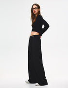 PLEATED BELTED TROUSERS