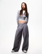 PLEATED BELTED TROUSERS