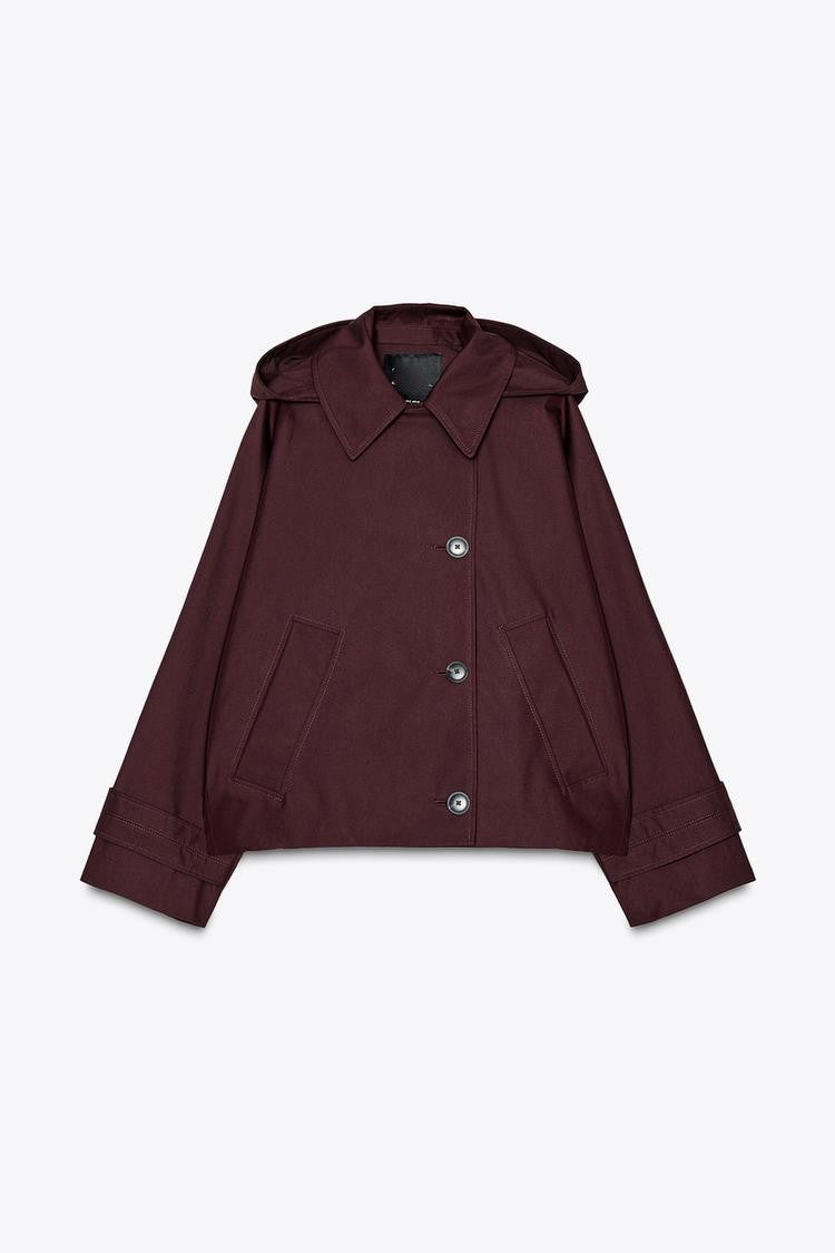 HOODED TRENCH COAT