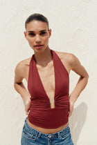 SOLANA HALTER TOP