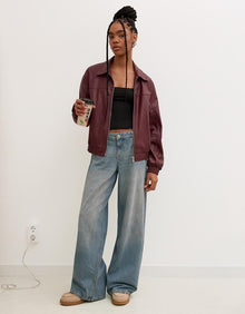 OVERSIZERET LÆDERJAKKE