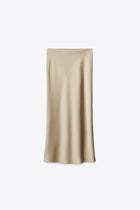 SATIN MIDI SKIRT