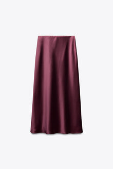 SATIN MIDI SKIRT