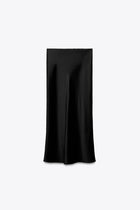 SATIN MIDI SKIRT