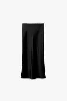 SATIN MIDI SKIRT