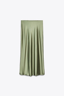 SATIN MIDI SKIRT
