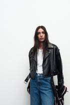 GLANSENDE BIKERJAKKE