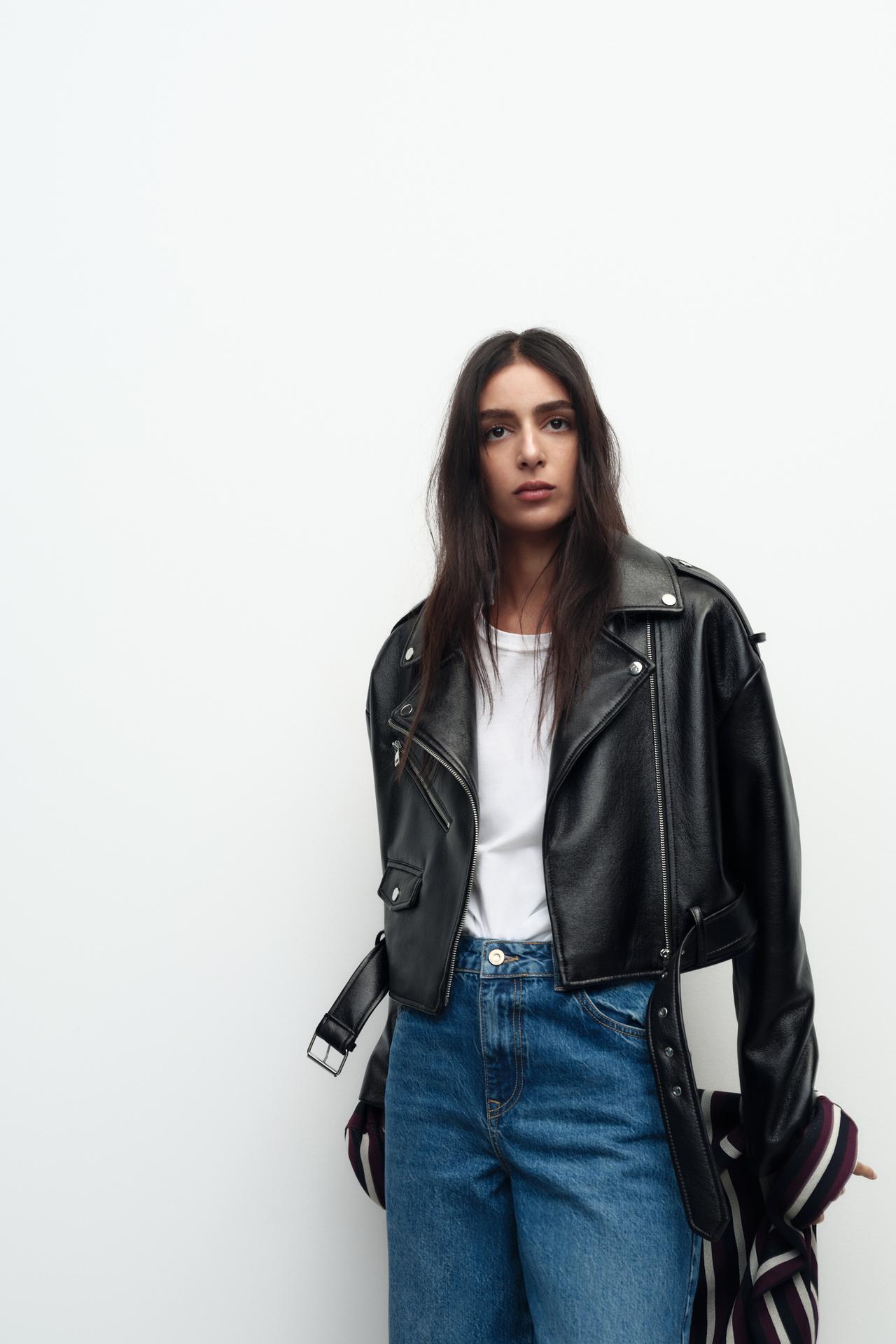 GLANSENDE BIKERJAKKE