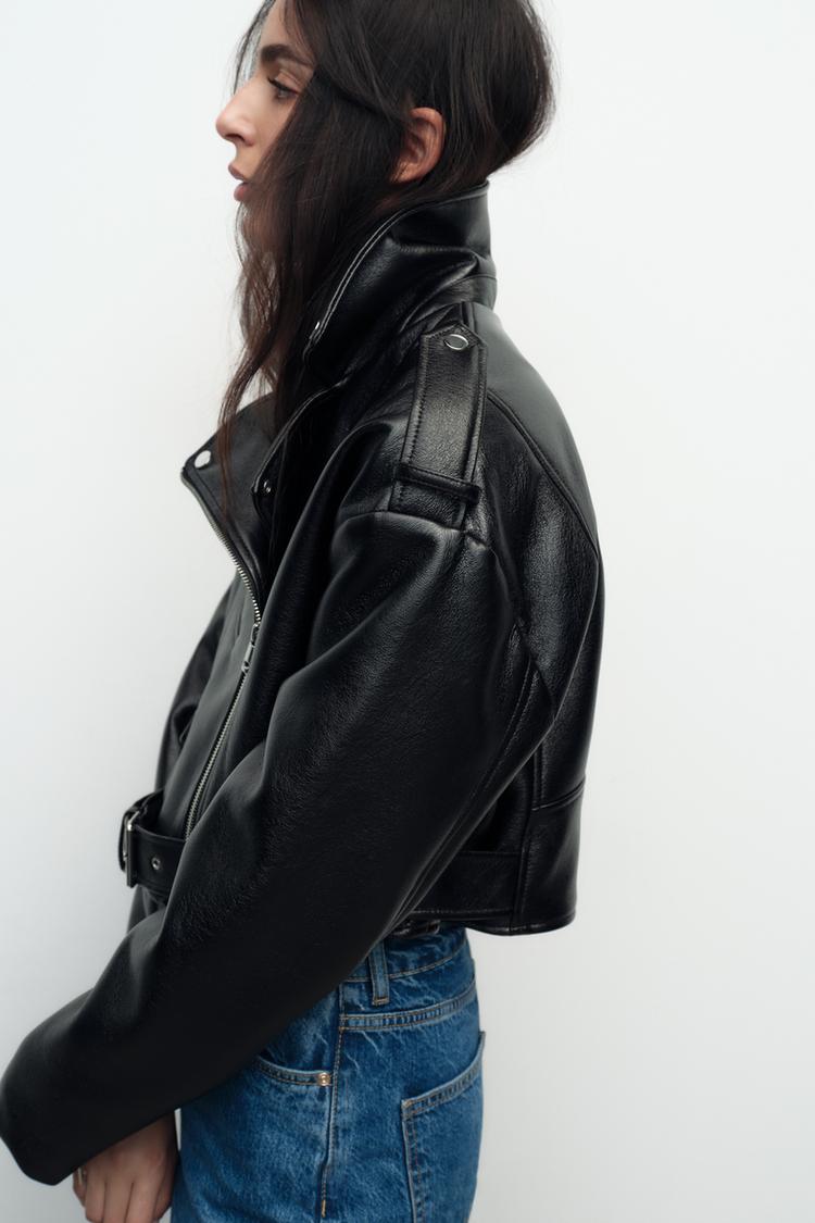 GLANSENDE BIKERJAKKE