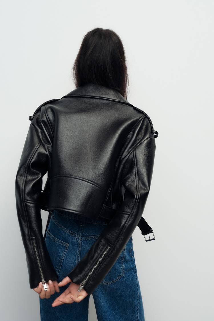 GLANSENDE BIKERJAKKE