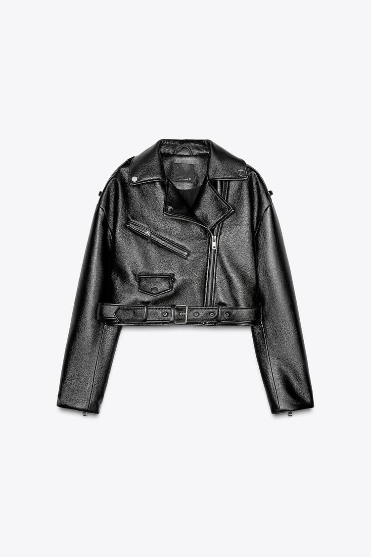 GLOSSY BIKER JACKET