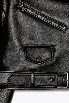 GLANSENDE BIKERJAKKE