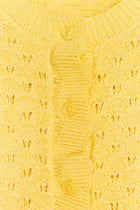 RUFFLED KNIT CARDIGAN