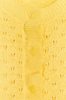 RUFFLED KNIT CARDIGAN