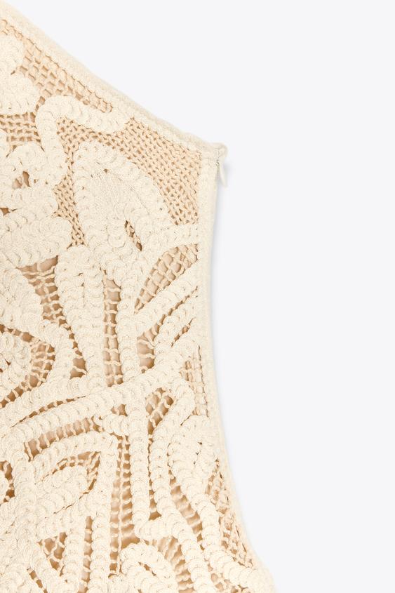 EMBROIDED HALTER DRESS