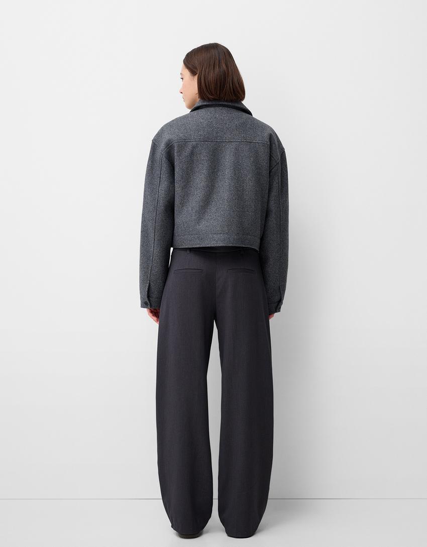 LOW-RISE BAGGY TROUSERS