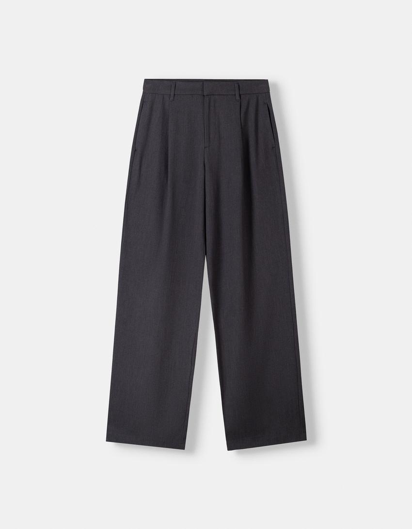 LOW-RISE BAGGY TROUSERS