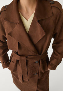 SUEDE TRENCH COAT