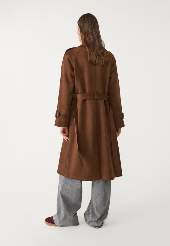 SUEDE TRENCH COAT