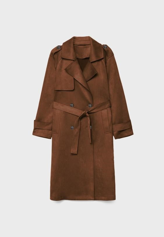 SUEDE TRENCH COAT