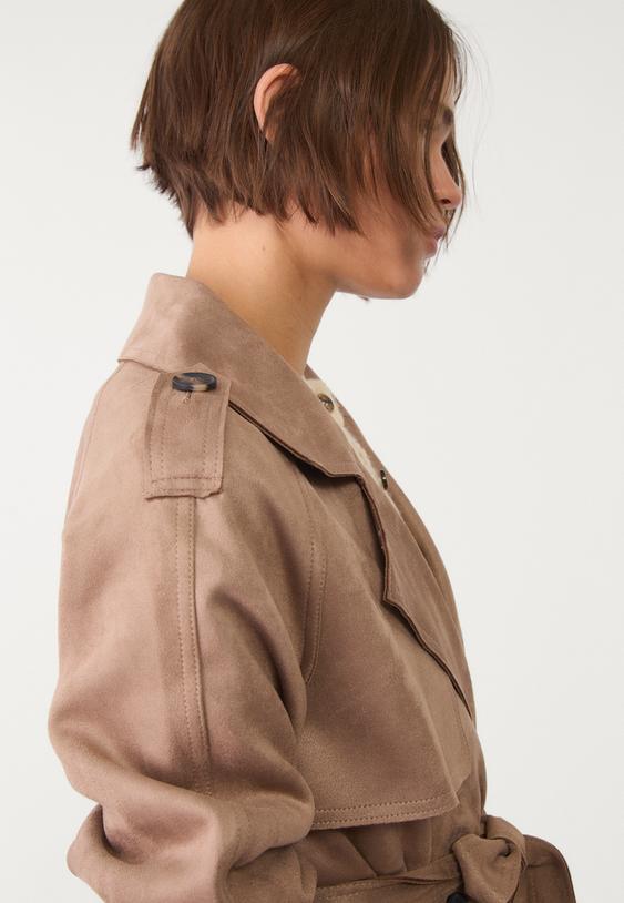 SUEDE TRENCH COAT