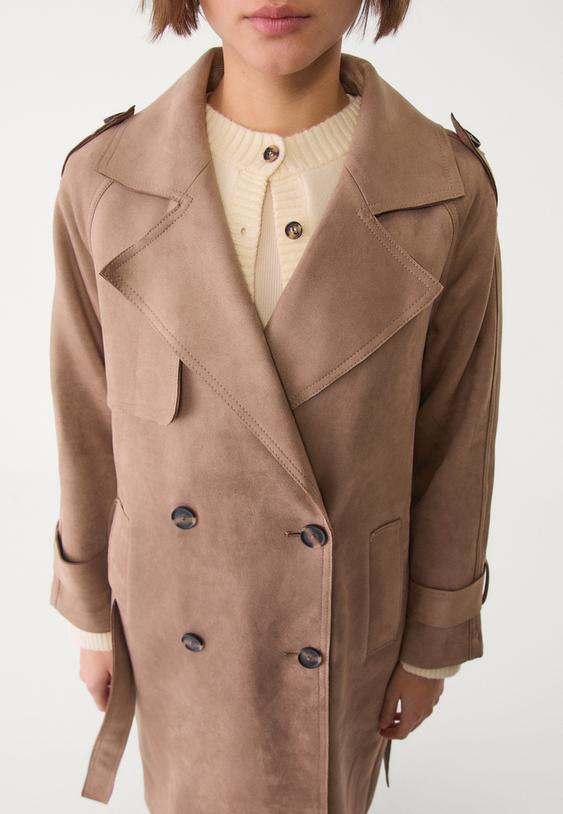 SUEDE TRENCH COAT