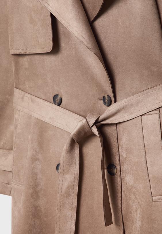SUEDE TRENCH COAT