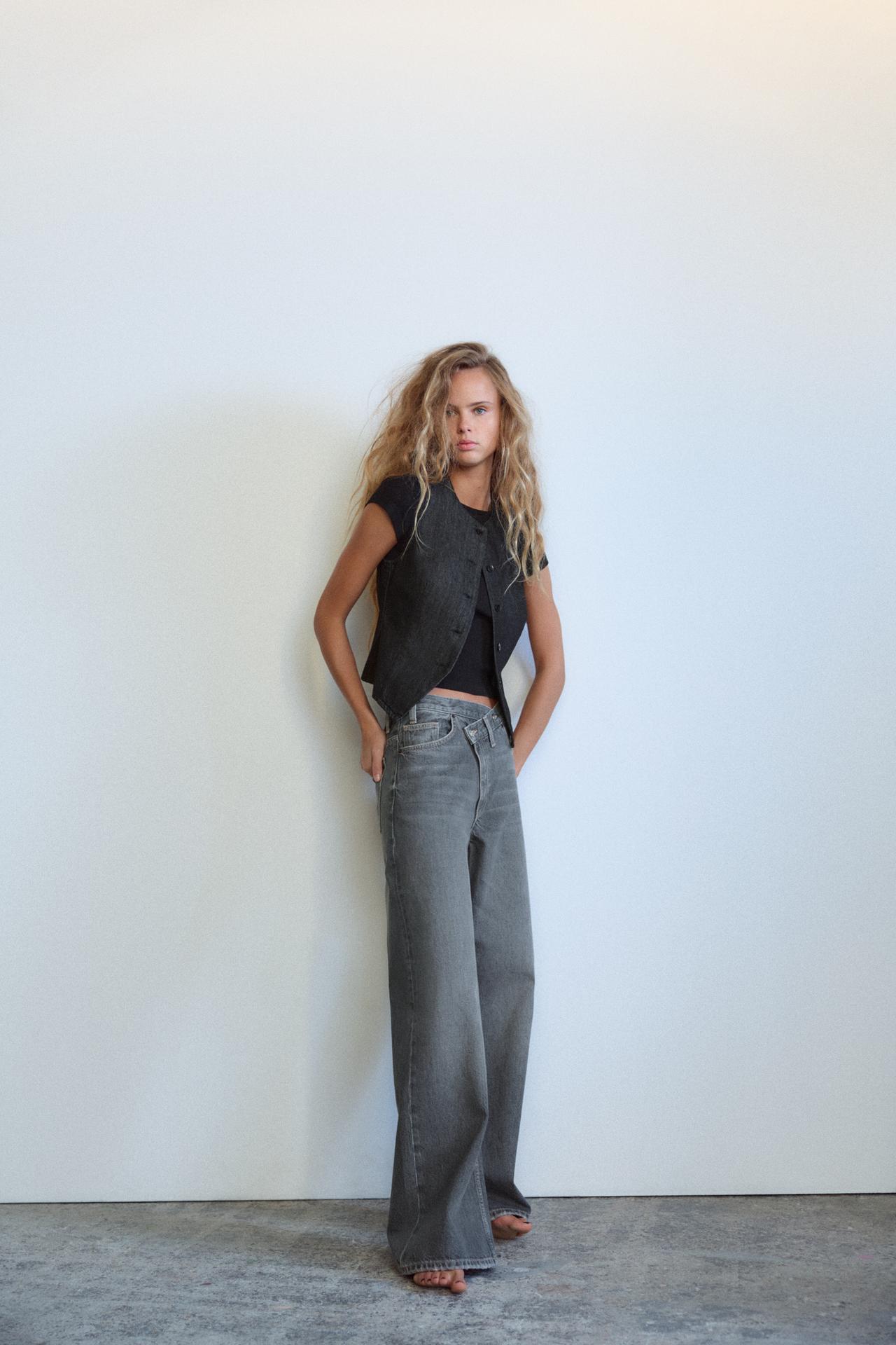 HIGH-WAIST WIDE LEG JEANS